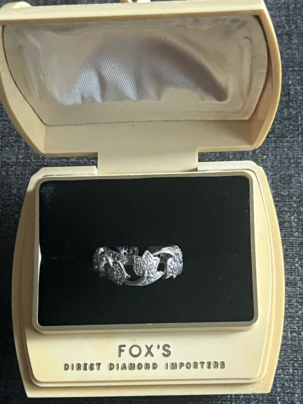 925 flower designer ring